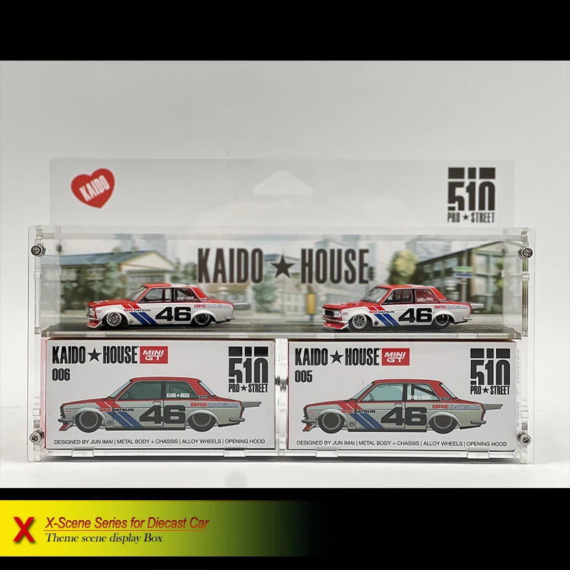 Bob Acrylic 1/64 Model Car Display Case for Minigt Kaidohouse Acrylic Transparent High Grade Box(Without Cars)