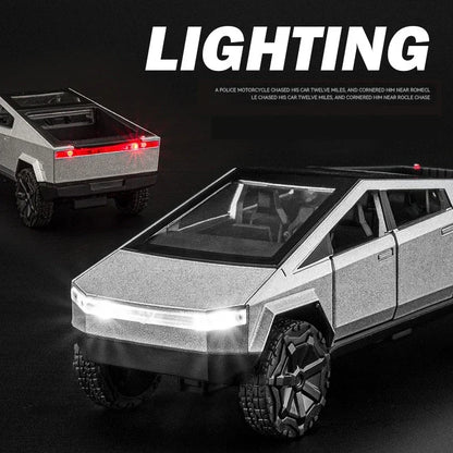 1:36 Cybertruck Alloy Car Model Diecasts Vehicles Toy Cars Sound Light Pickup Truck Kid Children Christmas Gift Boy Toy