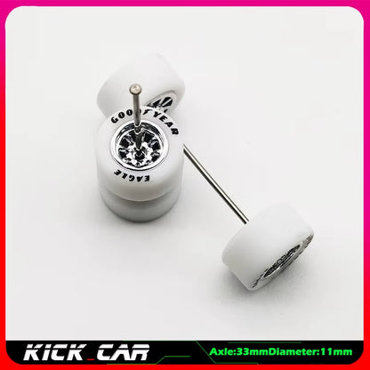 1/64 Model Car Wheels with Rubber Tires 1 Set(4Pcs) ABS Basic Modified Parts Vehicle Toy for Hotwheels Tomica Mini GT