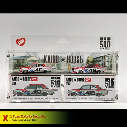 Bob Acrylic 1/64 Model Car Display Case for Minigt Kaidohouse Acrylic Transparent High Grade Box（Without Cars）